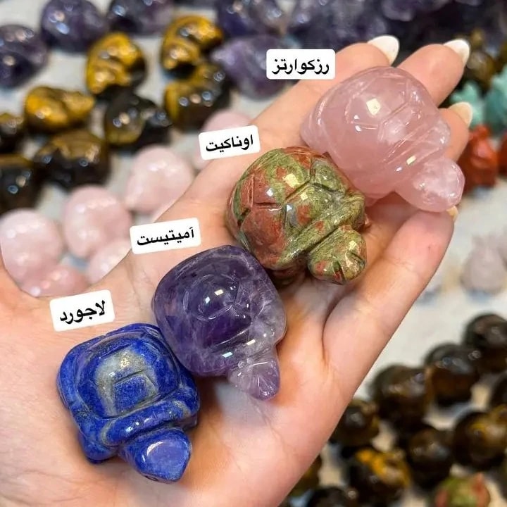 کاروینگ لاکپشت سنگ طبیعی — تصویر 3