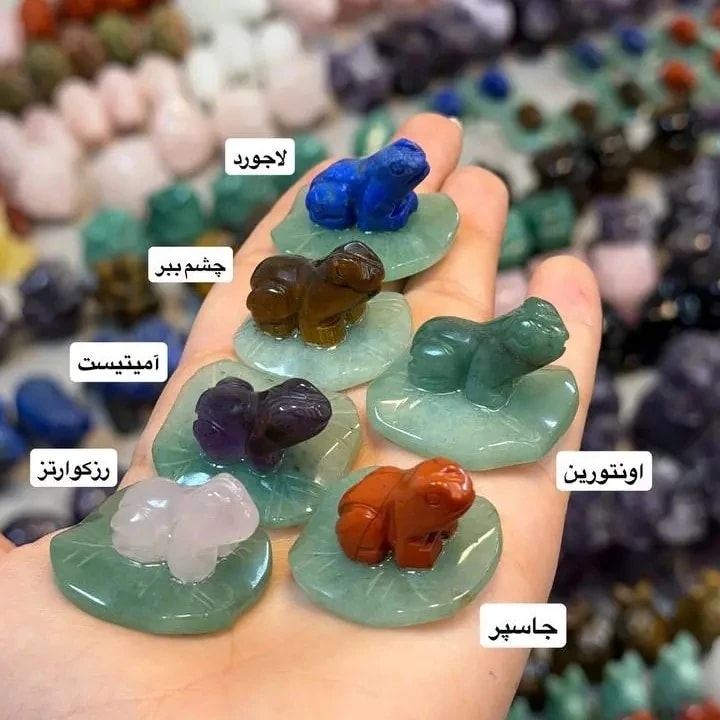 کاروینگ قورباغه سنگ طبیعی — تصویر 2