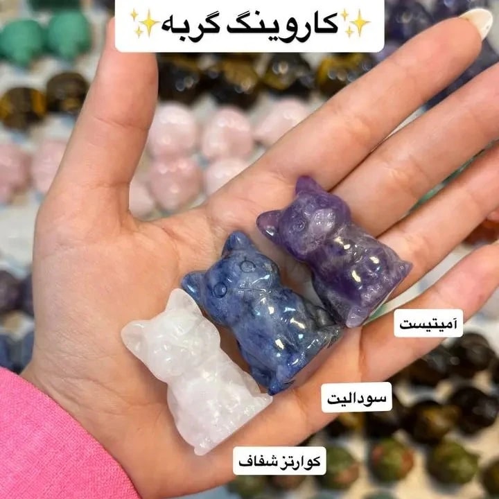 کاروینگ گربه سنگ طبیعی — تصویر 2