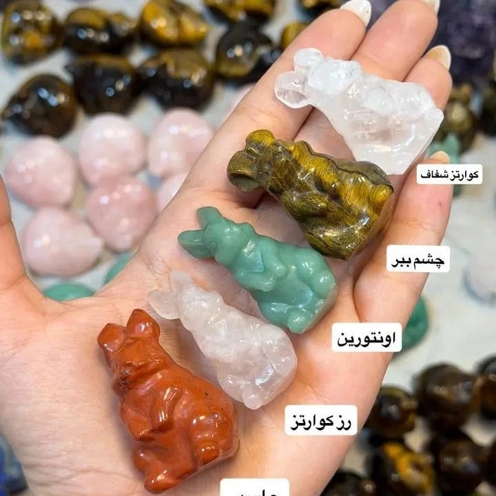 کاروینگ خرگوش سنگ طبیعی — تصویر 2
