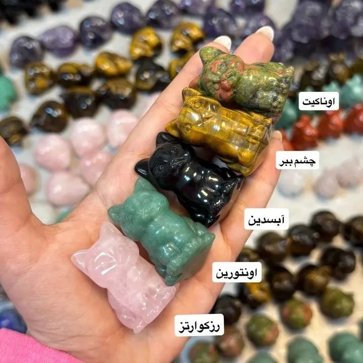 کاروینگ گربه سنگ طبیعی — تصویر 3