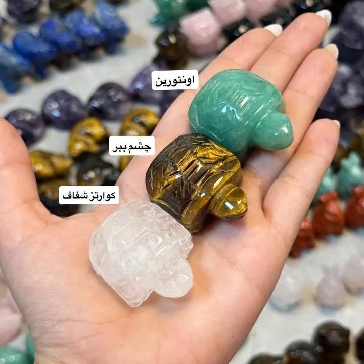 کاروینگ لاکپشت سنگ طبیعی — تصویر 2